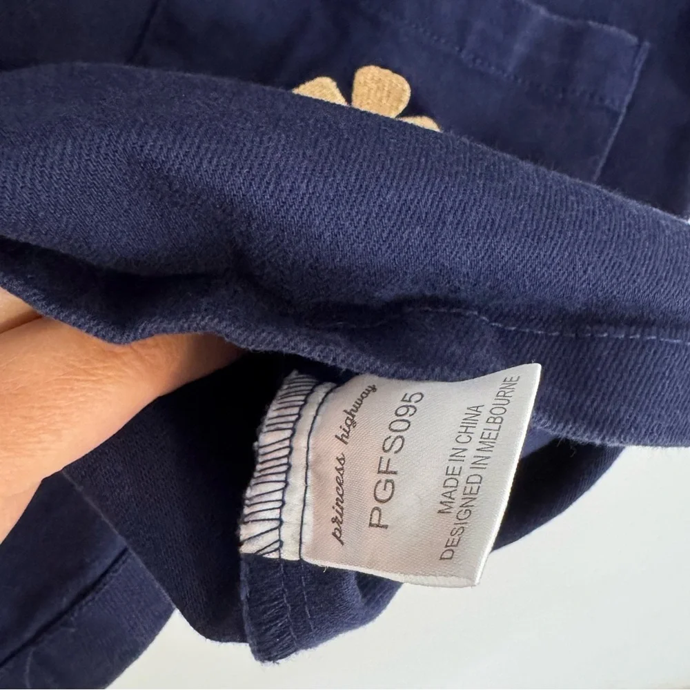 ModCloth Princess Highway Enid Floral Embroidered Pinny Overall Dress Size 6 - Picture 5 of 8